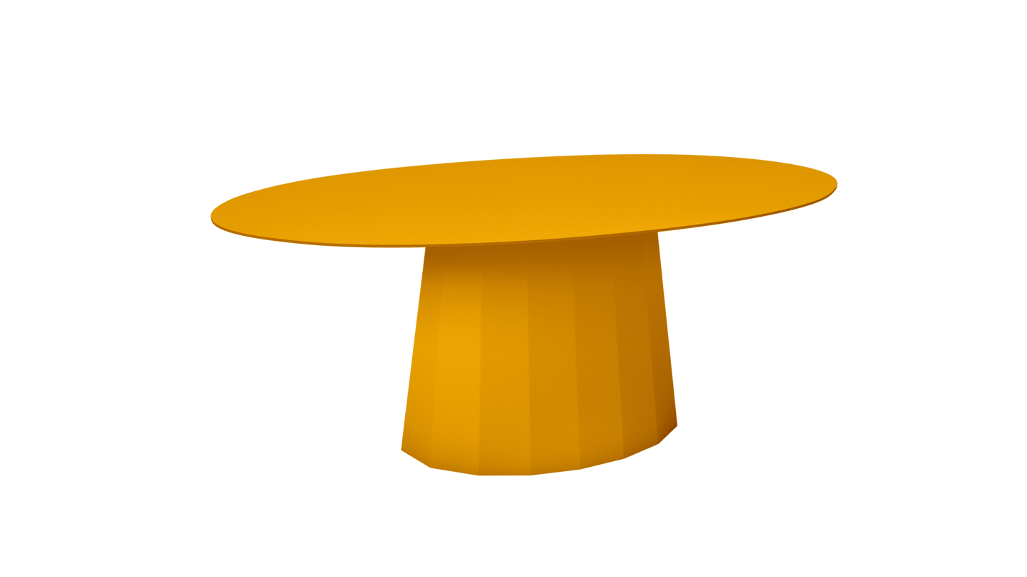 Table basse ovale en aluminium avec pied conique 109cm Ankara - MATIÈRE GRISE - La Maison MilanaiseANKARATABLEBASSEOVALEMET - 59Safran 131