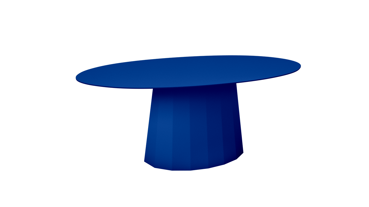 Table basse ovale en aluminium avec pied conique 109cm Ankara - MATIÈRE GRISE - La Maison MilanaiseANKARATABLEBASSEOVALEMET - 43Bleu pur 112