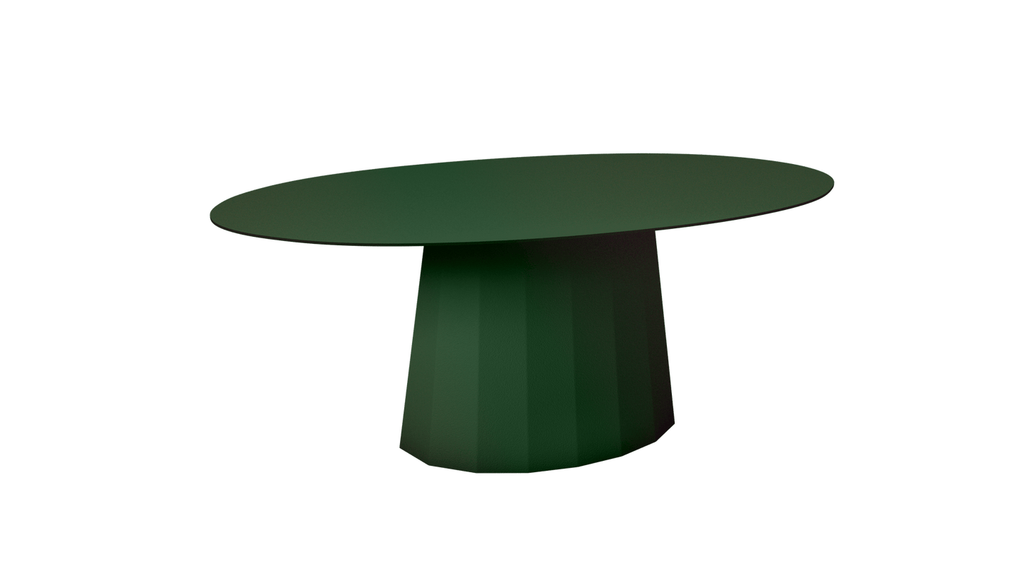 Table basse ovale en aluminium avec pied conique 109cm Ankara - MATIÈRE GRISE - La Maison MilanaiseANKARATABLEBASSEOVALEMET - 65Jekyll 123