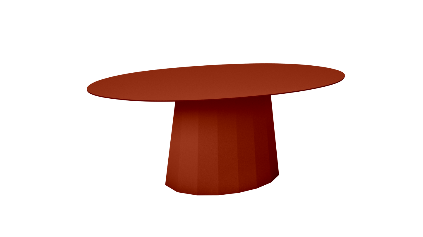 Table basse ovale en aluminium avec pied conique 109cm Ankara - MATIÈRE GRISE - La Maison MilanaiseANKARATABLEBASSEOVALEMET - 37Terracotta 142