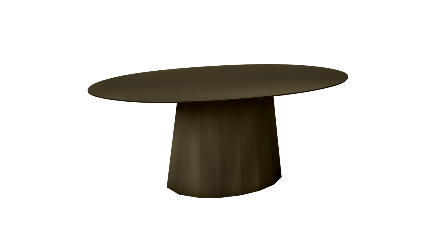 Table basse ovale en aluminium avec pied conique 109cm Ankara - MATIÈRE GRISE - La Maison MilanaiseANKARATABLEBASSEOVALEMET - 75Brut Vernis fumé 241