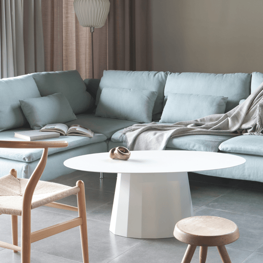 Table basse ovale en aluminium avec pied conique 109cm Ankara - MATIÈRE GRISE - La Maison MilanaiseANKARATABLEBASSEOVALEMET - 55Kaki 122