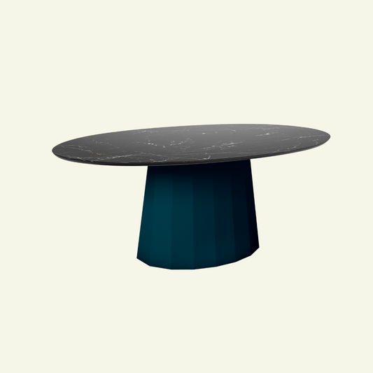 Table basse ovale en marbre avec pied conique en métal 109cm Ankara - MATIÈRE GRISE - La Maison MilanaiseEggshell 161Marbre Carrare Blanc