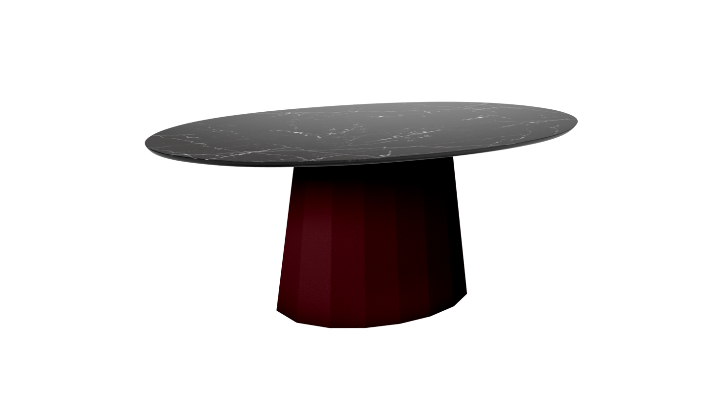 Table basse ovale en marbre avec pied conique en métal 109cm Ankara - MATIÈRE GRISE - La Maison MilanaiseBourgogne 153Marbre Marquina Noir