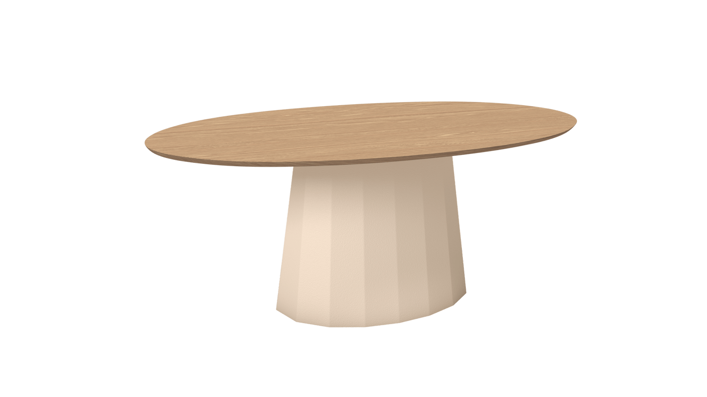 Table basse ovale en métal avec pied conique 109cm Ankara - MATIÈRE GRISE - La Maison MilanaiseANKARATABLEBASSEOVALEMET - 2Eggshell 161Chêne