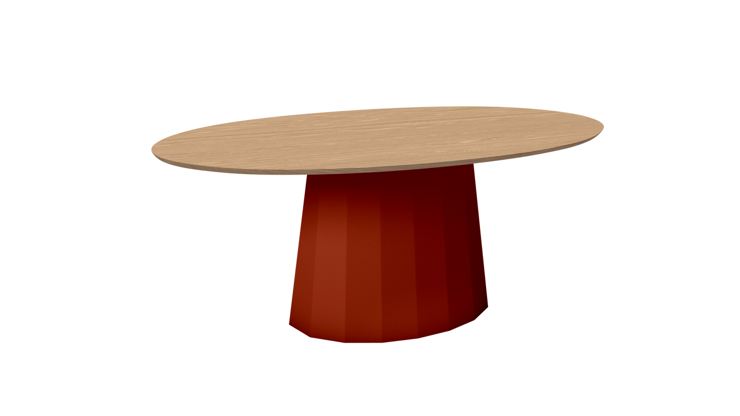 Table basse ovale en métal avec pied conique 109cm Ankara - MATIÈRE GRISE - La Maison MilanaiseANKARATABLEBASSEOVALEMET - 38Terracotta 142Chêne