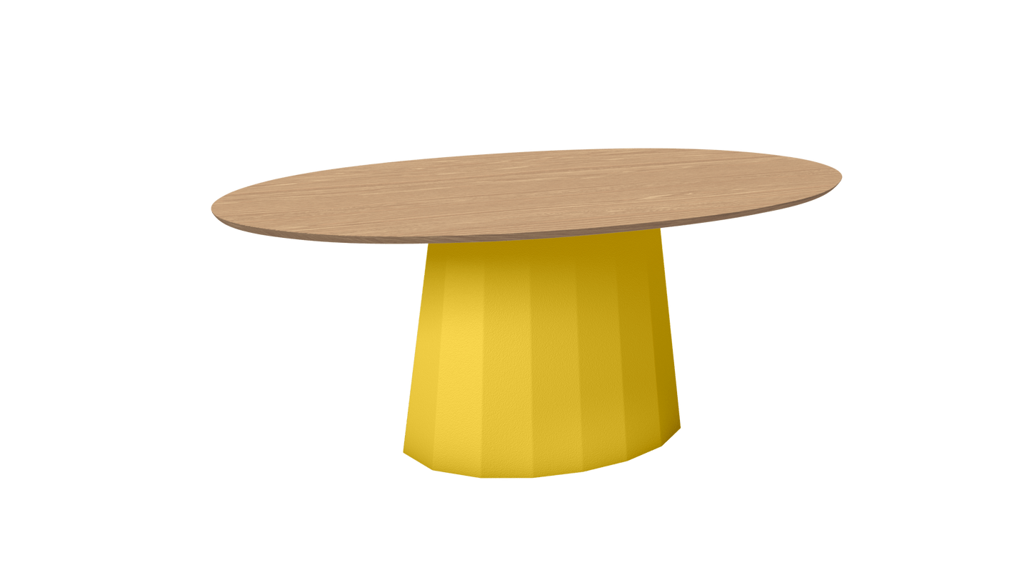 Table basse ovale en métal avec pied conique 109cm Ankara - MATIÈRE GRISE - La Maison MilanaiseANKARATABLEBASSEOVALEMET - 58Poussin 014Chêne