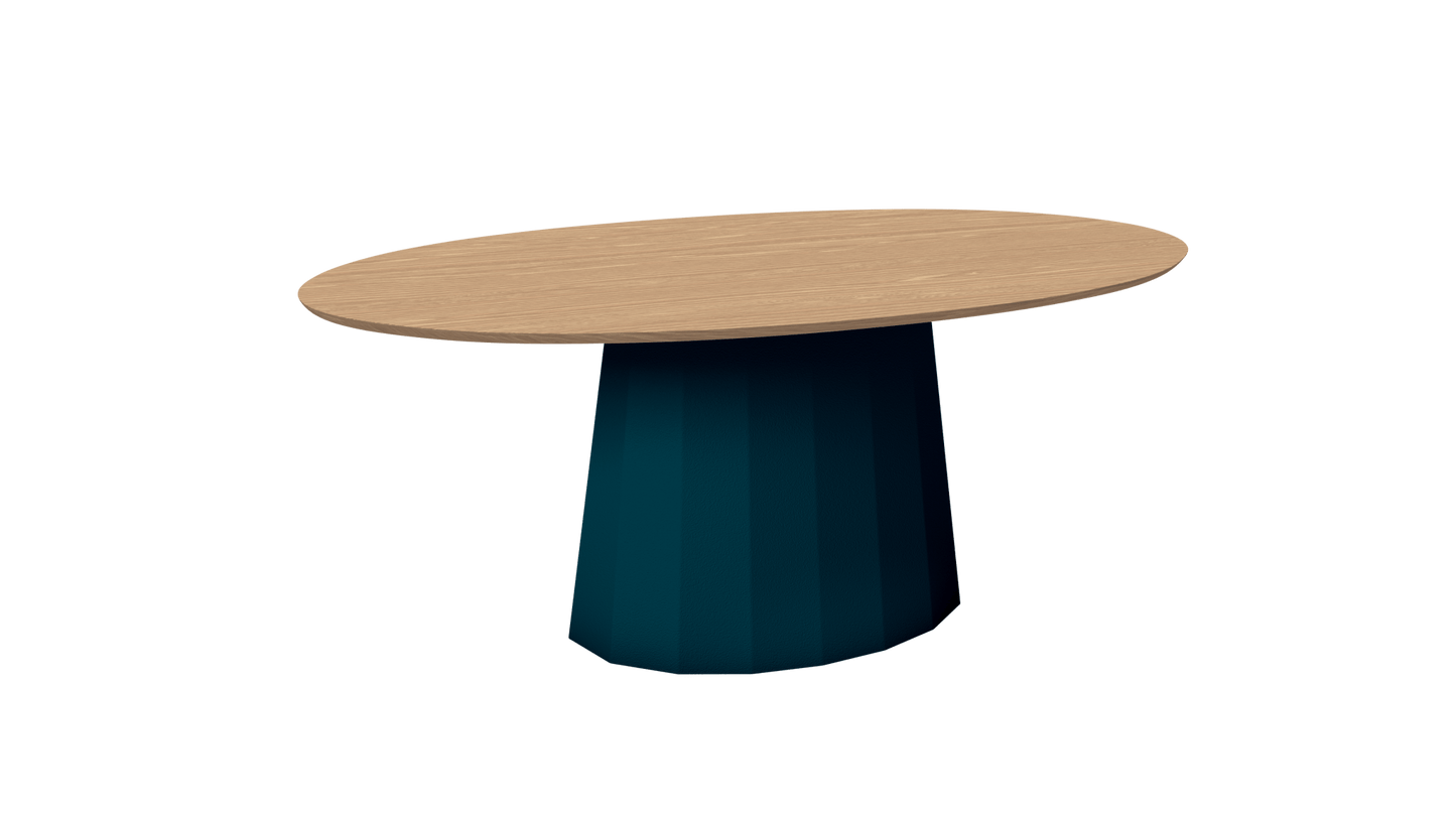 Table basse ovale en métal avec pied conique 109cm Ankara - MATIÈRE GRISE - La Maison MilanaiseANKARATABLEBASSEOVALEMET - 42Canard 115Chêne