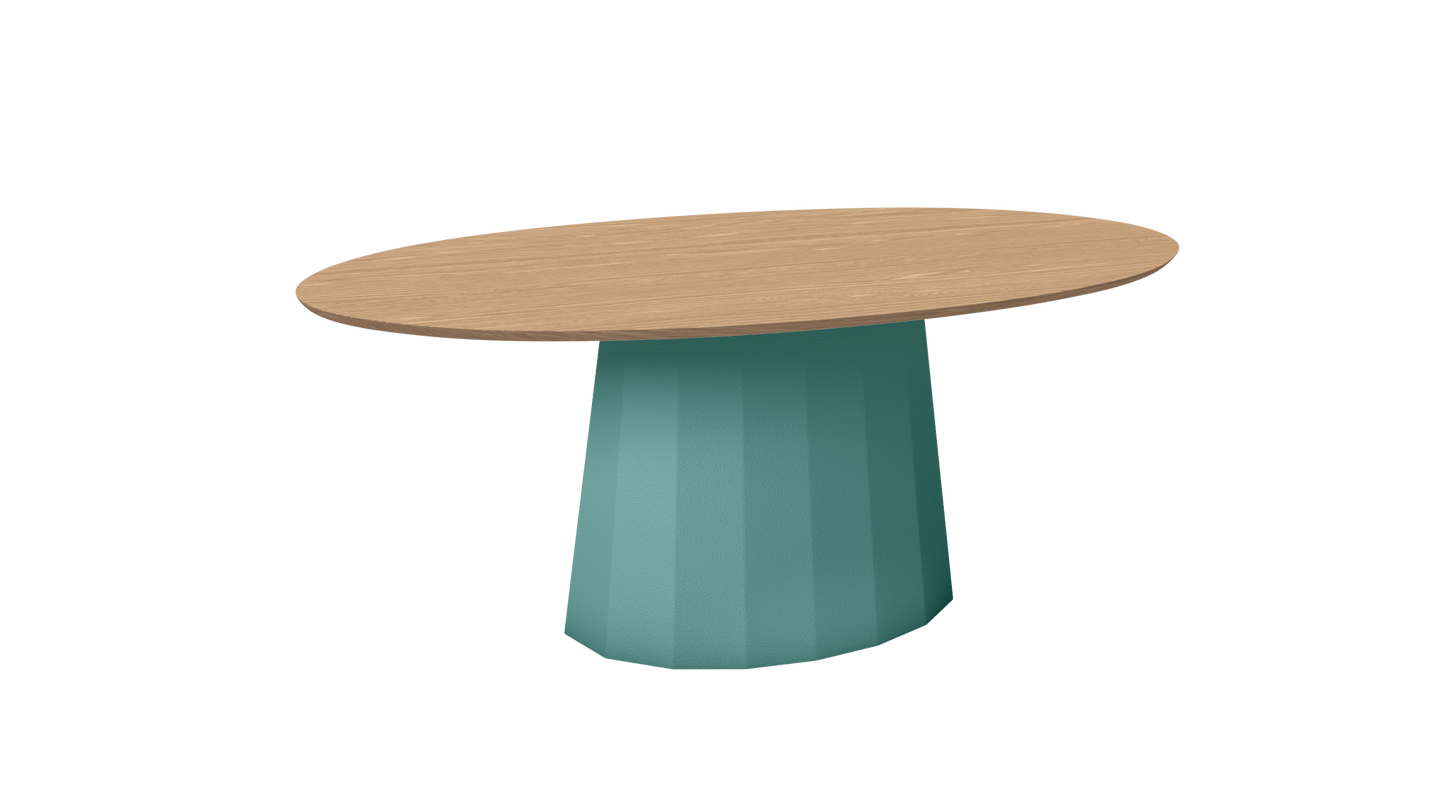 Table basse ovale en métal avec pied conique 109cm Ankara - MATIÈRE GRISE - La Maison MilanaiseANKARATABLEBASSEOVALEMET - 50Celadon 006Chêne