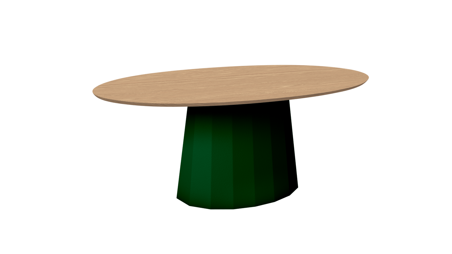 Table basse ovale en métal avec pied conique 109cm Ankara - MATIÈRE GRISE - La Maison MilanaiseANKARATABLEBASSEOVALEMET - 54Canopée 124Chêne