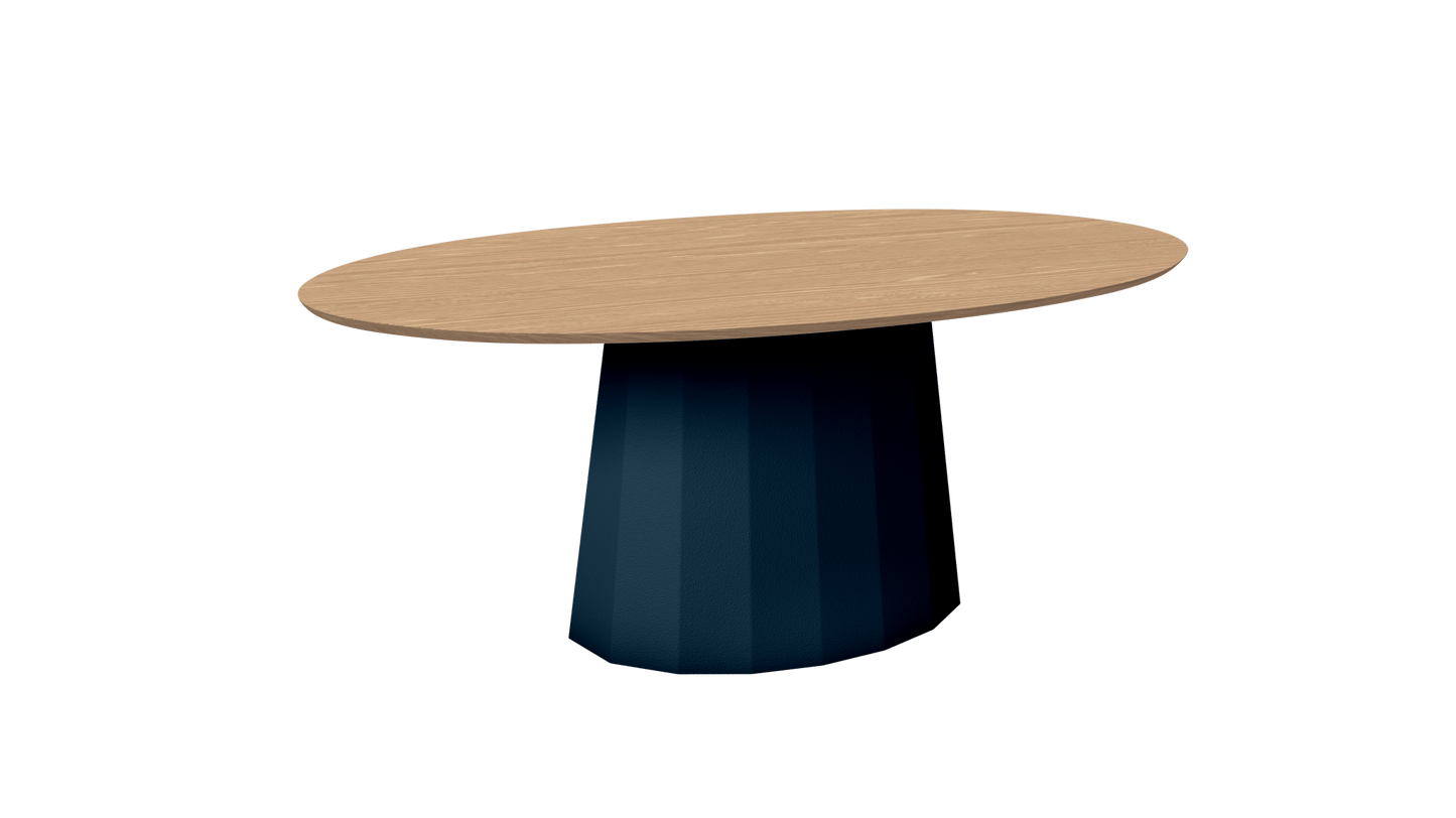 Table basse ovale en métal avec pied conique 109cm Ankara - MATIÈRE GRISE - La Maison MilanaiseANKARATABLEBASSEOVALEMET - 16Denim 007Chêne