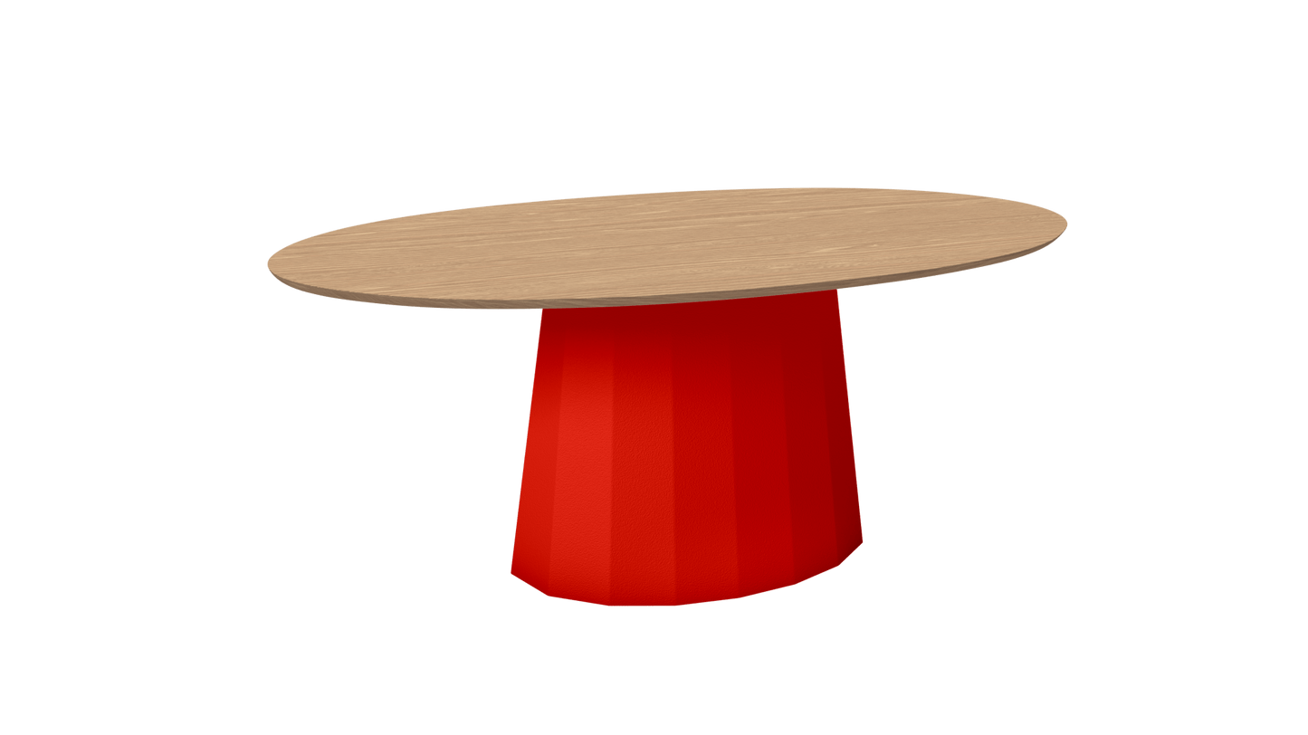 Table basse ovale en métal avec pied conique 109cm Ankara - MATIÈRE GRISE - La Maison MilanaiseANKARATABLEBASSEOVALEMET - 32Corail 032Chêne