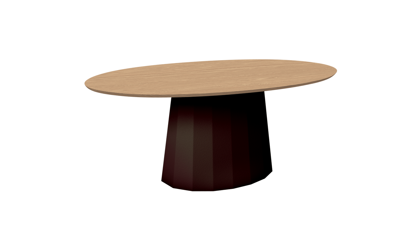 Table basse ovale en métal avec pied conique 109cm Ankara - MATIÈRE GRISE - La Maison MilanaiseANKARATABLEBASSEOVALEMET - 62Violet de Mars 171Chêne