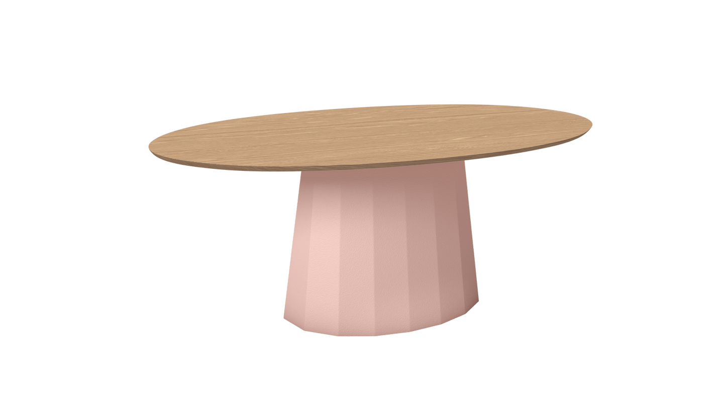 Table basse ovale en métal avec pied conique 109cm Ankara - MATIÈRE GRISE - La Maison MilanaiseANKARATABLEBASSEOVALEMET - 28Baby pink 162Chêne