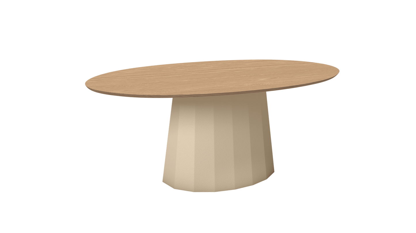 Table basse ovale en métal avec pied conique 109cm Ankara - MATIÈRE GRISE - La Maison MilanaiseANKARATABLEBASSEOVALEMET - 24Crème 190Chêne