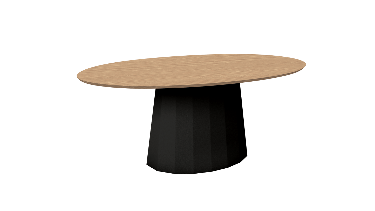 Table basse ovale en métal avec pied conique 109cm Ankara - MATIÈRE GRISE - La Maison MilanaiseANKARATABLEBASSEOVALEMET - 12Noir mat 031Chêne