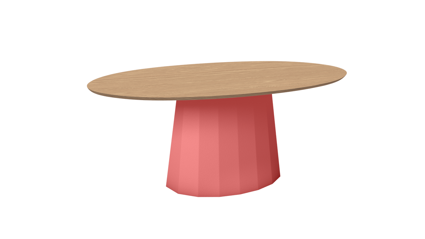 Table basse ovale en métal avec pied conique 109cm Ankara - MATIÈRE GRISE - La Maison MilanaiseANKARATABLEBASSEOVALEMET - 30Pink Lady 163Chêne