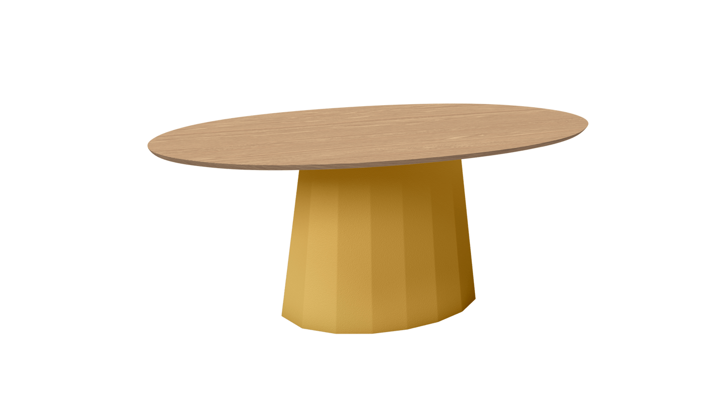 Table basse ovale en métal avec pied conique 109cm Ankara - MATIÈRE GRISE - La Maison MilanaiseANKARATABLEBASSEOVALEMET - 68Laiton 230Chêne