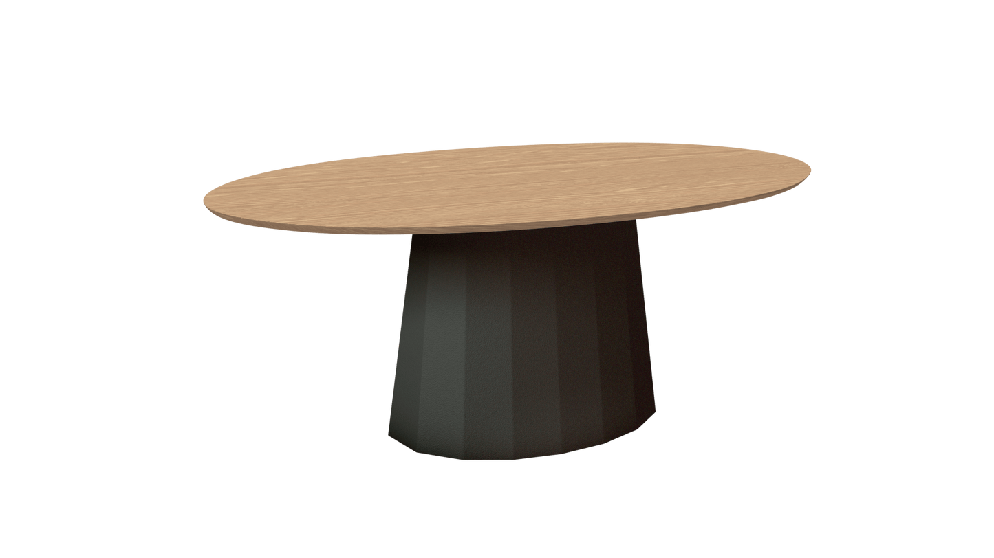Table basse ovale en métal avec pied conique 109cm Ankara - MATIÈRE GRISE - La Maison MilanaiseANKARATABLEBASSEOVALEMET - 64Winners 223Chêne