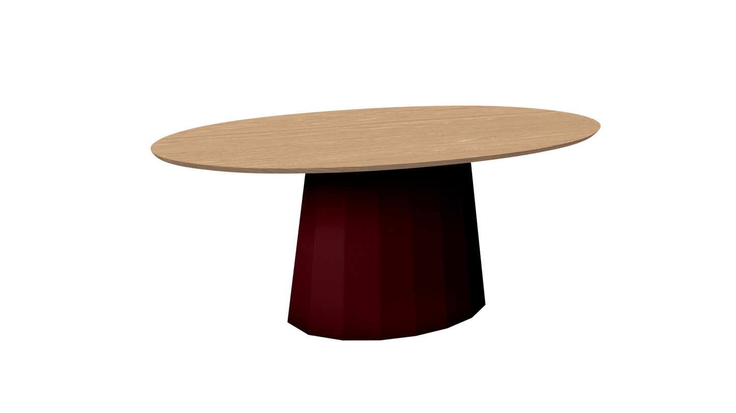 Table basse ovale en métal avec pied conique 109cm Ankara - MATIÈRE GRISE - La Maison MilanaiseANKARATABLEBASSEOVALEMET - 6Bourgogne 153Chêne