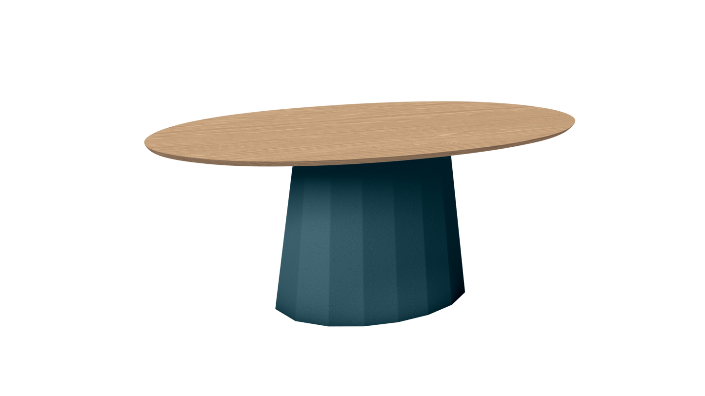 Table basse ovale en métal avec pied conique 109cm Ankara - MATIÈRE GRISE - La Maison MilanaiseANKARATABLEBASSEOVALEMET - 48Houle 116Chêne