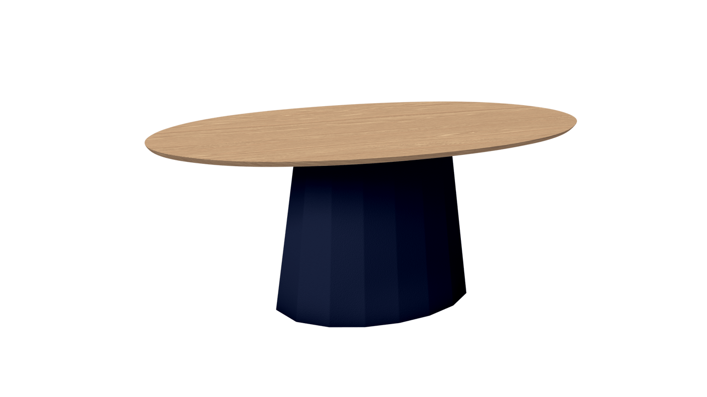 Table basse ovale en métal avec pied conique 109cm Ankara - MATIÈRE GRISE - La Maison MilanaiseANKARATABLEBASSEOVALEMET - 14Nuit 114Chêne