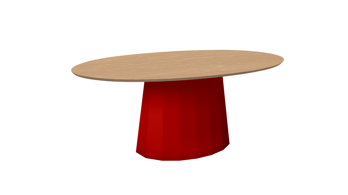 Table basse ovale en métal avec pied conique 109cm Ankara - MATIÈRE GRISE - La Maison MilanaiseANKARATABLEBASSEOVALEMET - 4Vermillon 012Chêne