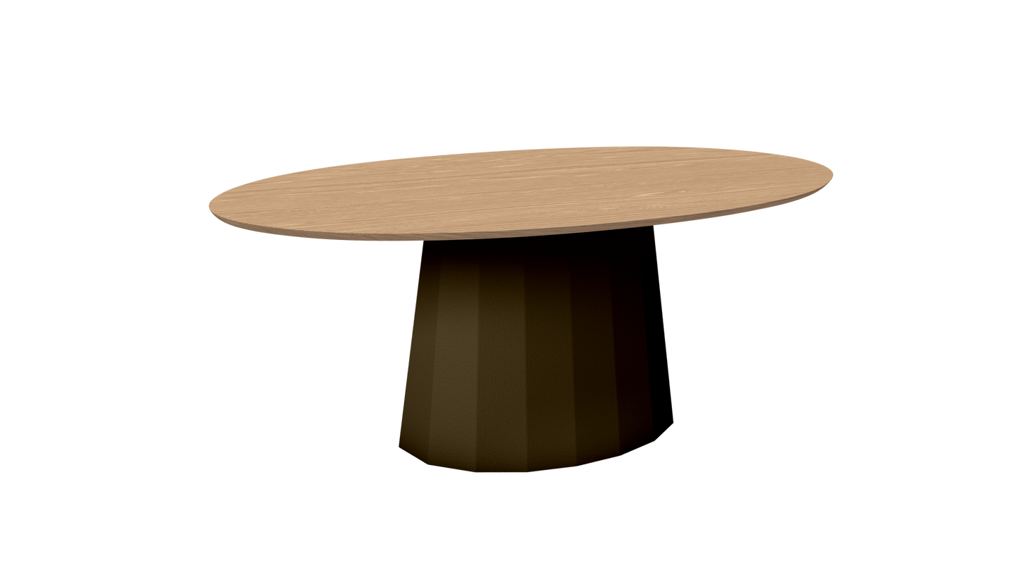 Table basse ovale en métal avec pied conique 109cm Ankara - MATIÈRE GRISE - La Maison MilanaiseANKARATABLEBASSEOVALEMET - 74Bronze 181Chêne