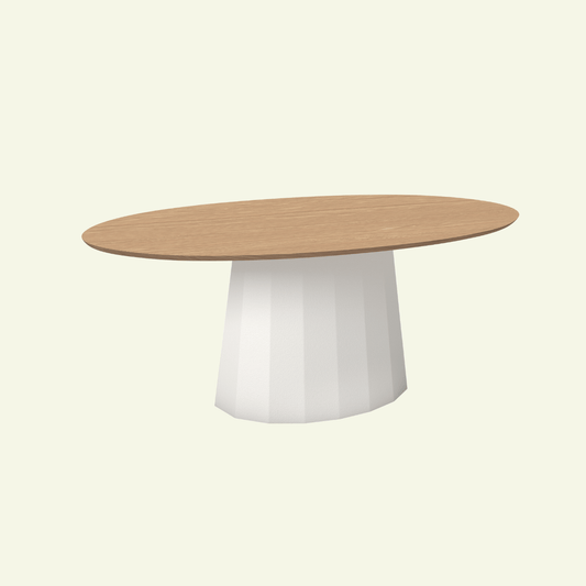 Table basse ovale en métal avec pied conique 109cm Ankara - MATIÈRE GRISE - La Maison MilanaiseANKARATABLEBASSEOVALEMET - 1Eggshell 161Métal