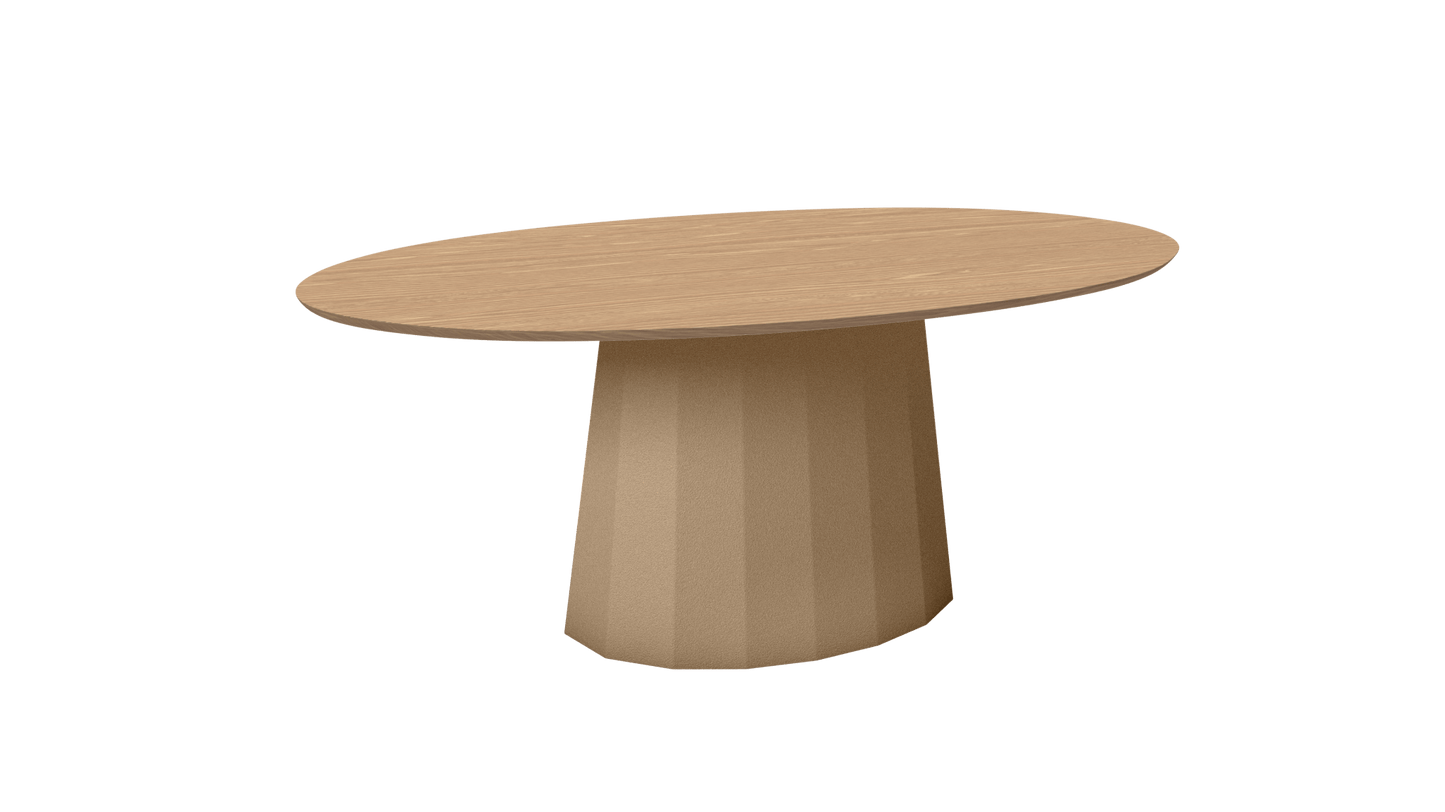 Table basse ovale en métal avec pied conique 109cm Ankara - MATIÈRE GRISE - La Maison MilanaiseANKARATABLEBASSEOVALEMET - 22Sable 018Chêne