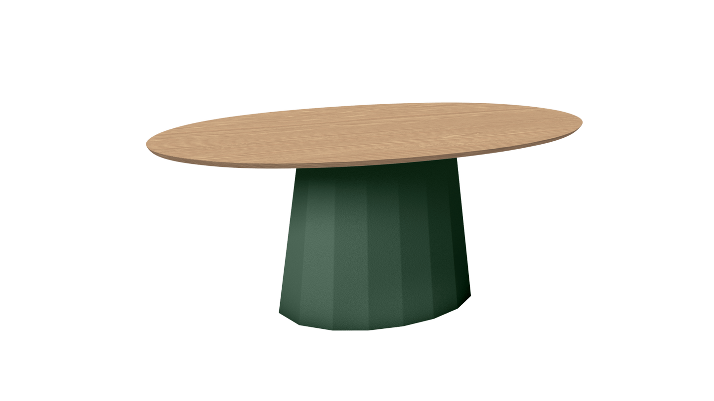 Table basse ovale en métal avec pied conique 109cm Ankara - MATIÈRE GRISE - La Maison MilanaiseANKARATABLEBASSEOVALEMET - 18Olive 121Chêne