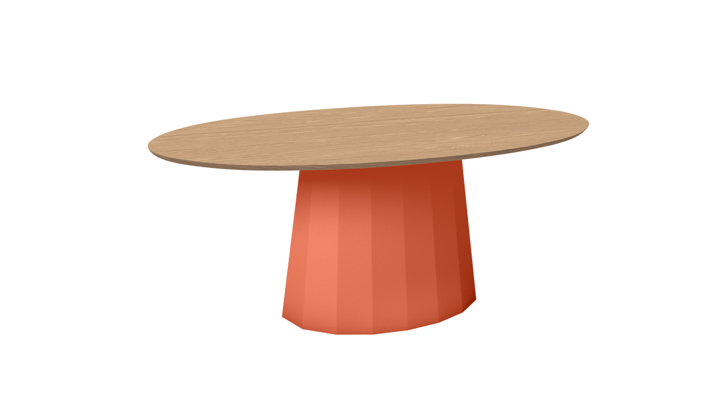 Table basse ovale en métal avec pied conique 109cm Ankara - MATIÈRE GRISE - La Maison MilanaiseANKARATABLEBASSEOVALEMET - 34Orange givré 144Chêne
