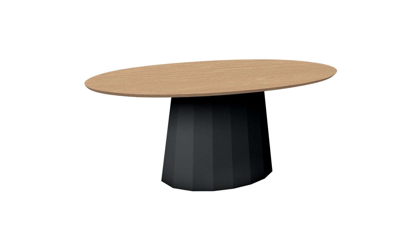 Table basse ovale en métal avec pied conique 109cm Ankara - MATIÈRE GRISE - La Maison MilanaiseANKARATABLEBASSEOVALEMET - 10Anthracite 222Chêne
