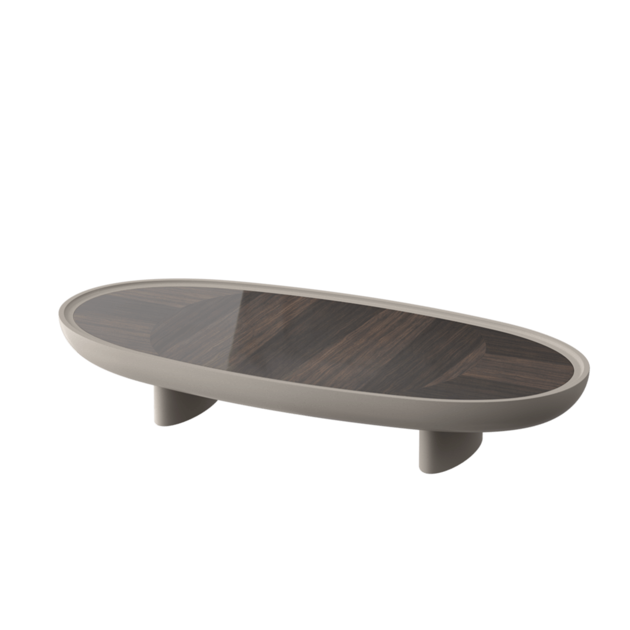 Table basse ovale ERACLE 150 – Design sculptural & finitions précieuses - ULTRA MOBILI - La Maison MilanaiseTER150