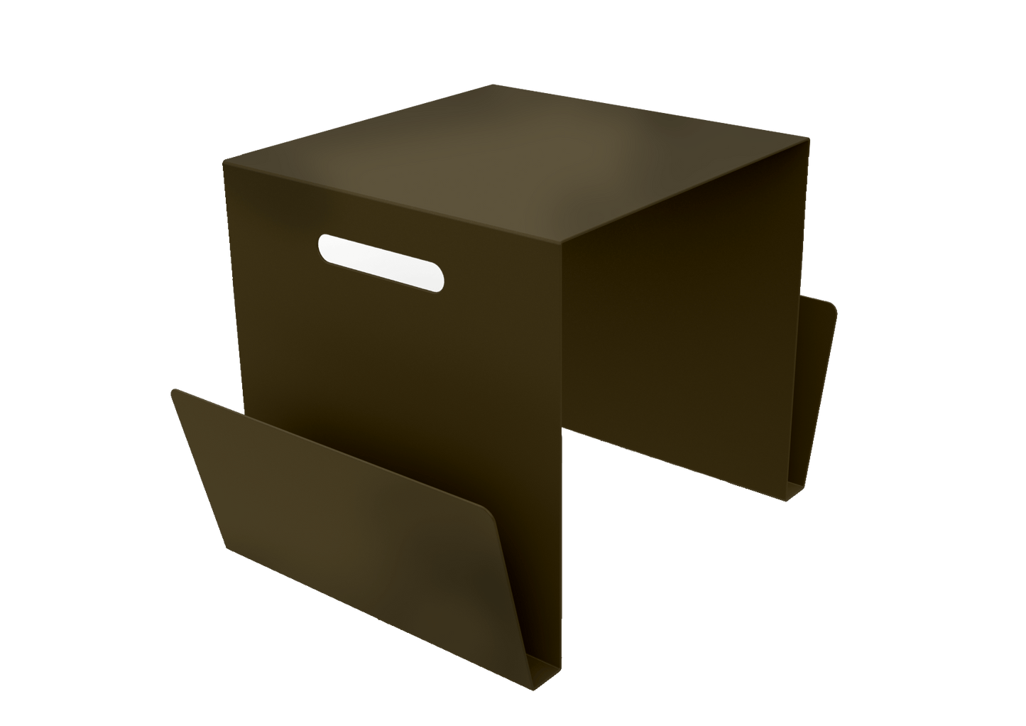 Table basse range - revues en aluminium Solano - MATIERE GRISE - La Maison MilanaiseTABLEPORTEREVUESSOLANO - 75Brut Vernis fumé 241Intérieur
