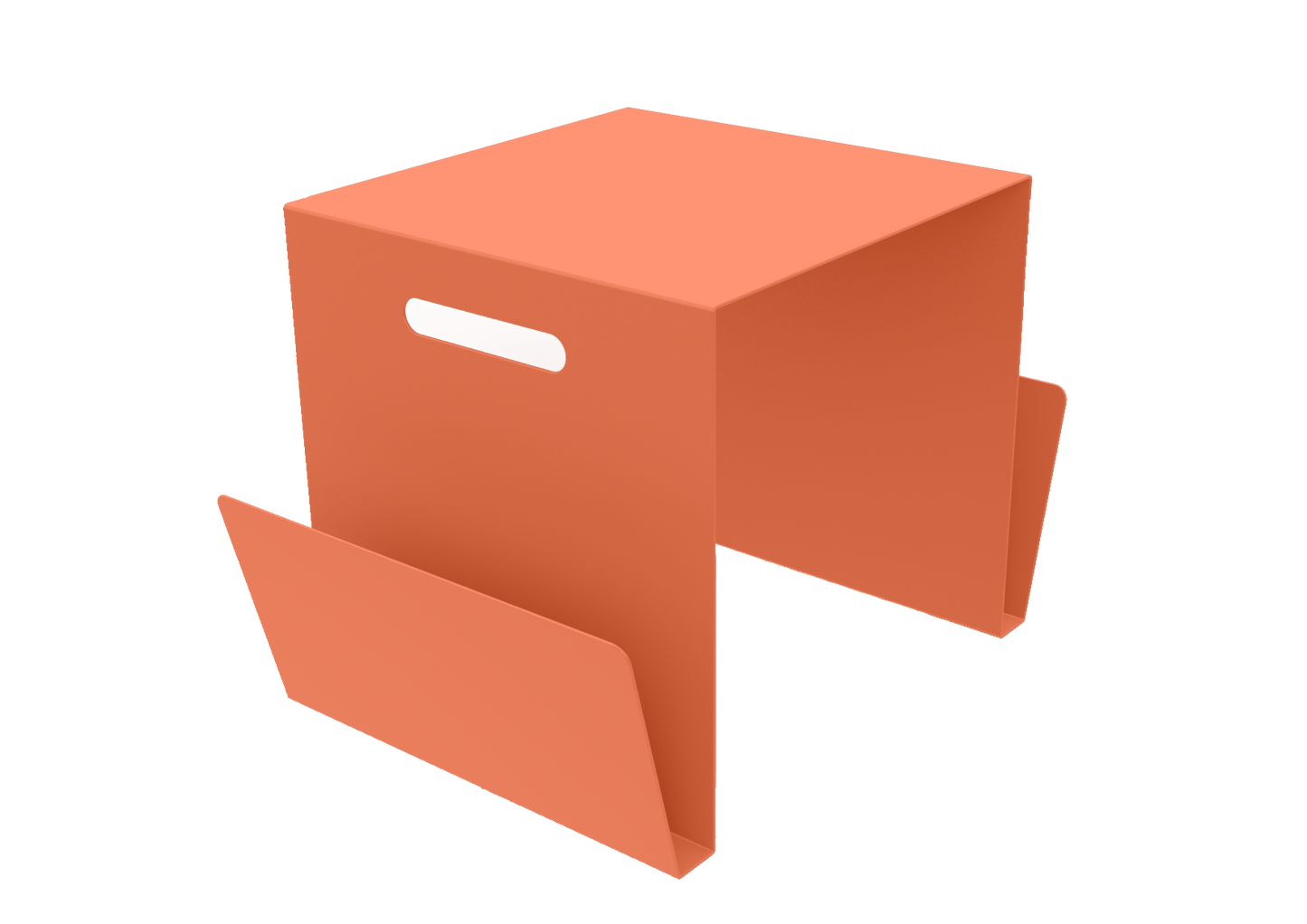 Table basse range - revues en aluminium Solano - MATIERE GRISE - La Maison MilanaiseTABLEPORTEREVUESSOLANO - 33Orange givré 144Intérieur