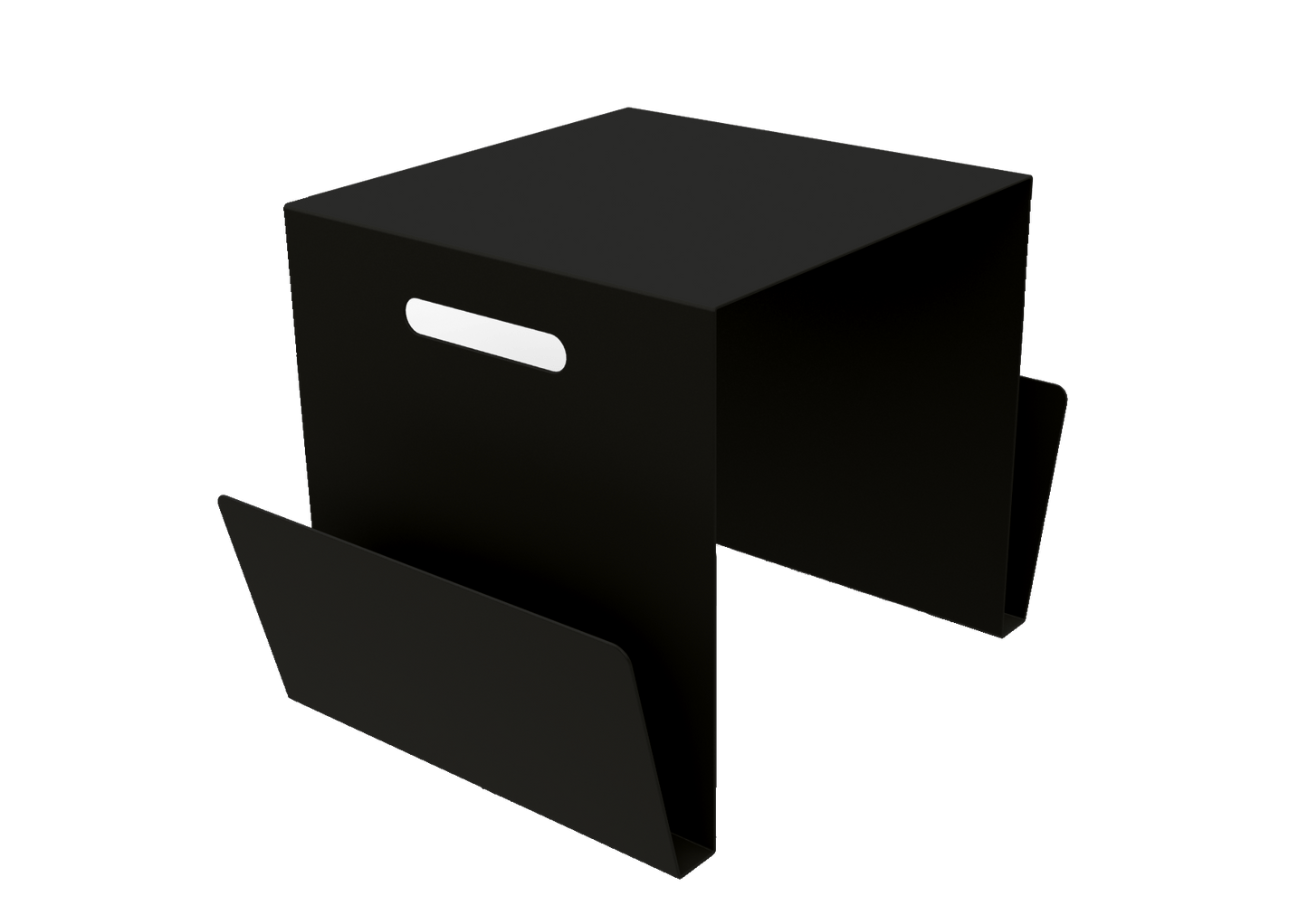 Table basse range - revues en aluminium Solano - MATIERE GRISE - La Maison MilanaiseTABLEPORTEREVUESSOLANO - 11Noir mat 031Intérieur
