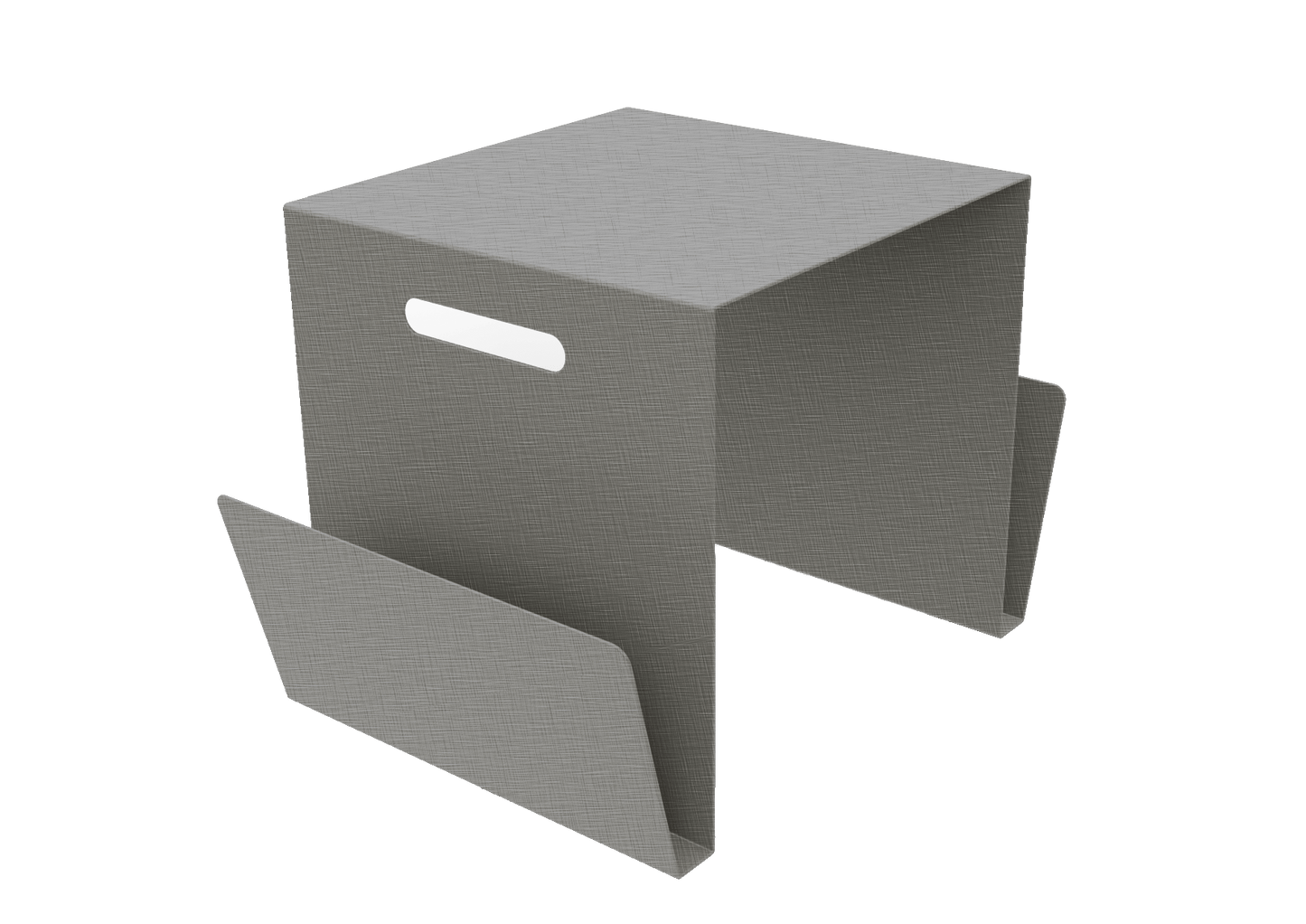 Table basse range - revues en aluminium Solano - MATIERE GRISE - La Maison MilanaiseTABLEPORTEREVUESSOLANO - 71Brut Vernis Brillant 020Intérieur