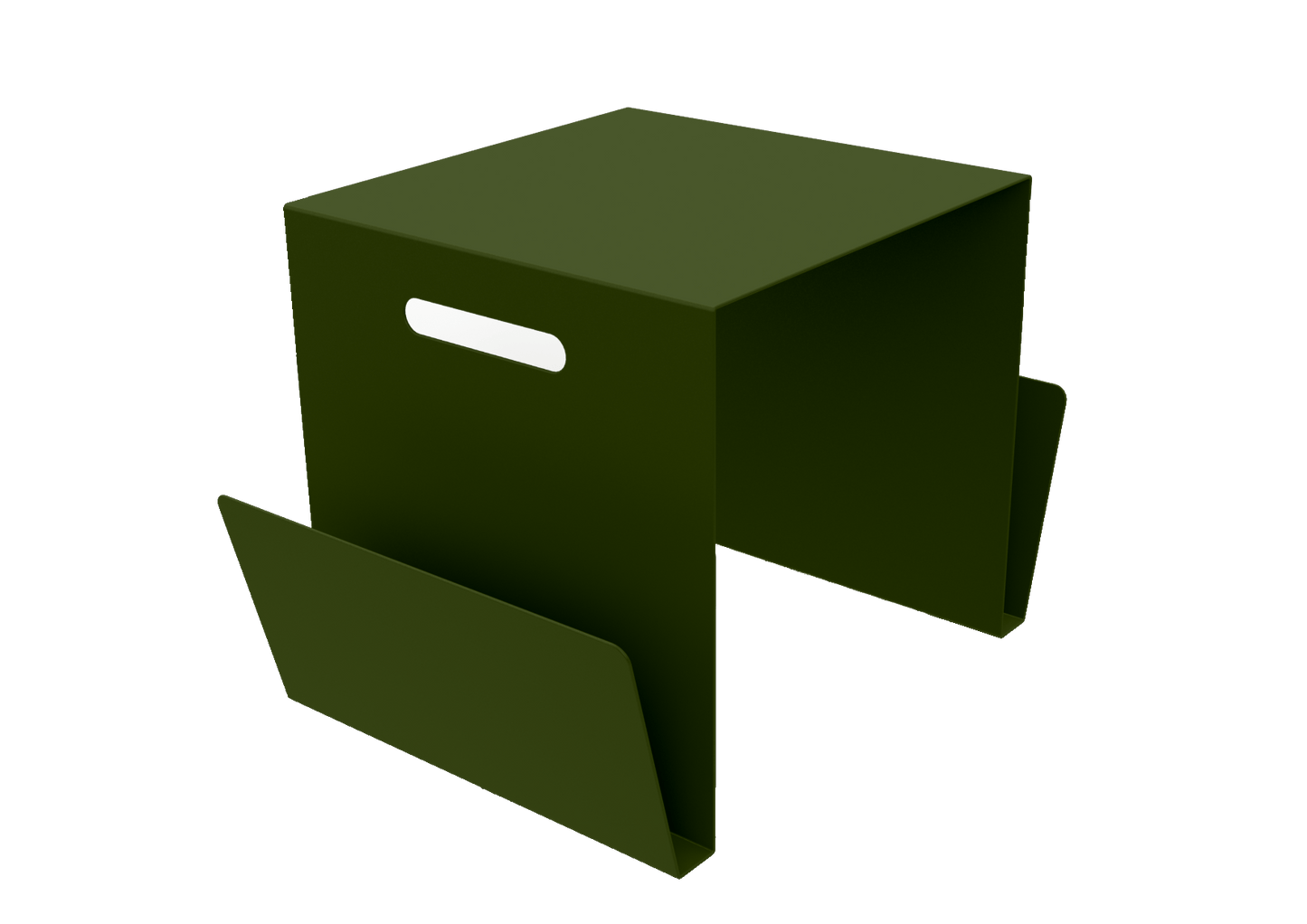 Table basse range - revues en aluminium Solano - MATIERE GRISE - La Maison MilanaiseTABLEPORTEREVUESSOLANO - 55Kaki 122Intérieur