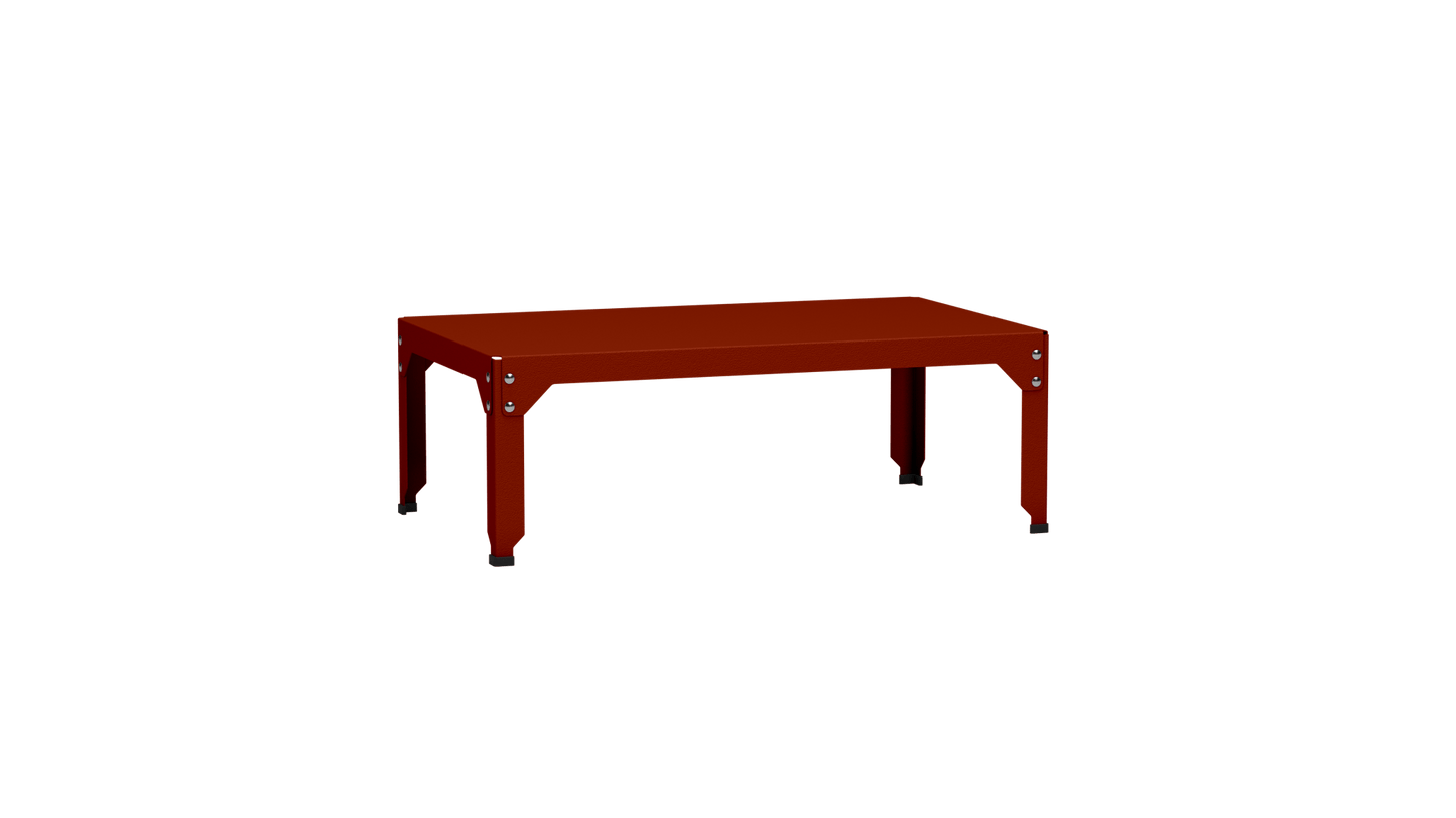 Table basse rectangulaire 100x60cm Design modulable en acier galvanisé Hegoa - MATIERE GRISE - La Maison MilanaiseTABLEBASSEHEGOA37Terracotta 14235cm
