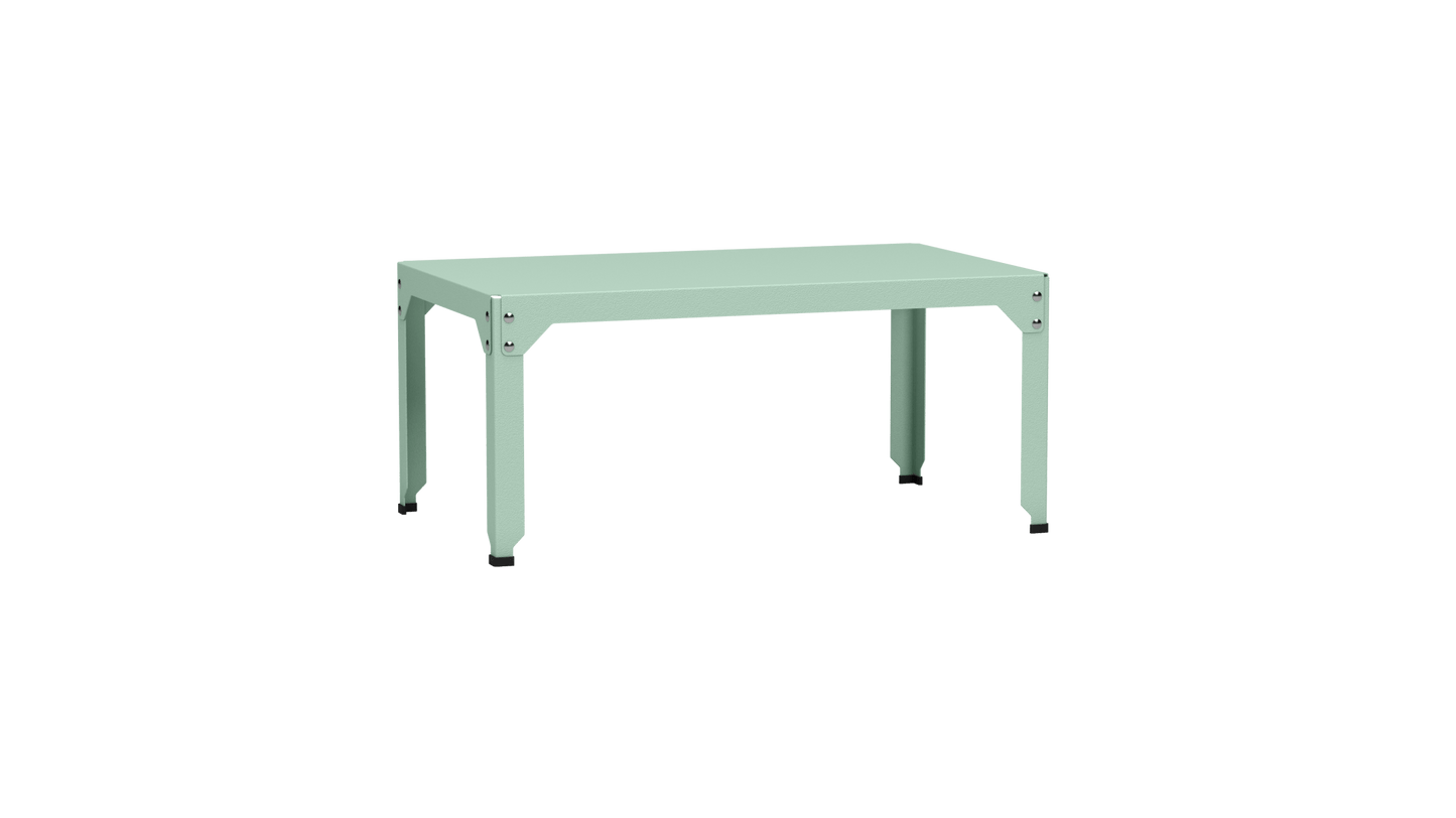 Table basse rectangulaire 100x60cm Design modulable en acier galvanisé Hegoa - MATIERE GRISE - La Maison MilanaiseTABLEBASSEHEGOA52Vert d'eau 12045cm