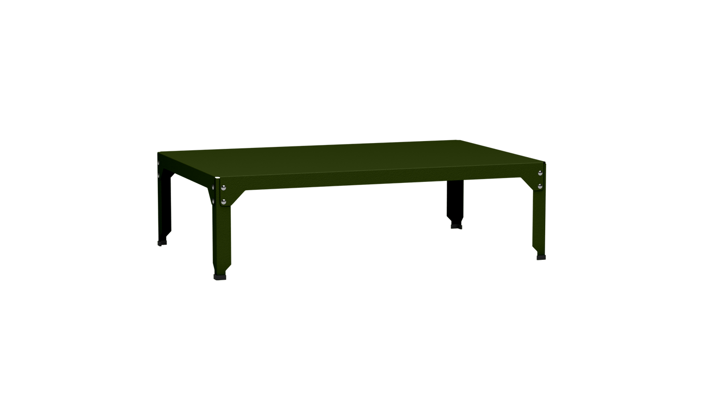 Table basse rectangulaire 121x79 cmDesign modulable en acier galvanisé Hegoa - MATIERE GRISE - La Maison MilanaiseTABLEBASSEHEGOA121EE1Kaki 12235cm