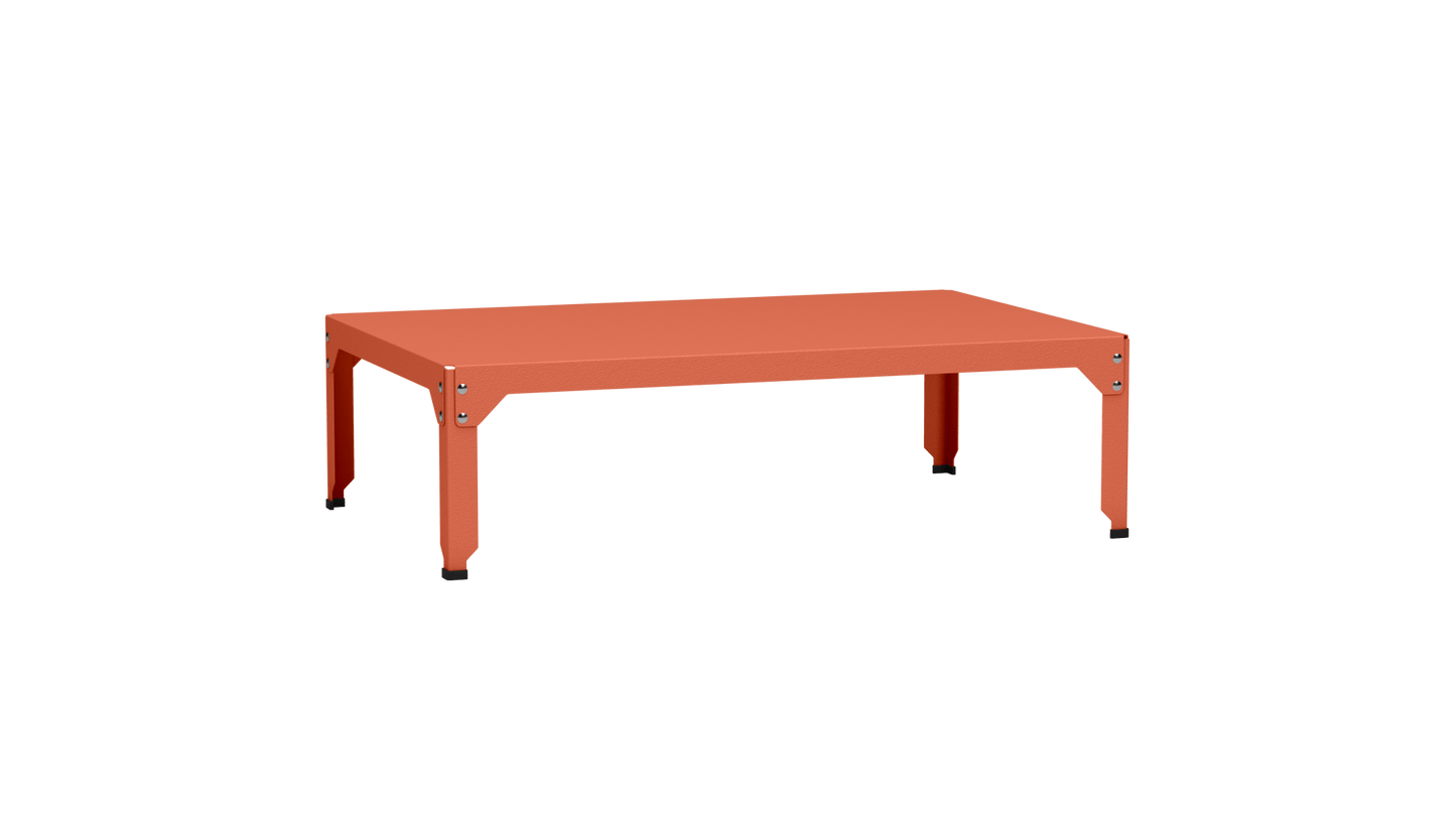 Table basse rectangulaire 121x79 cmDesign modulable en acier galvanisé Hegoa - MATIERE GRISE - La Maison MilanaiseTABLEBASSEHEGOA121UUOrange givré 14435cm