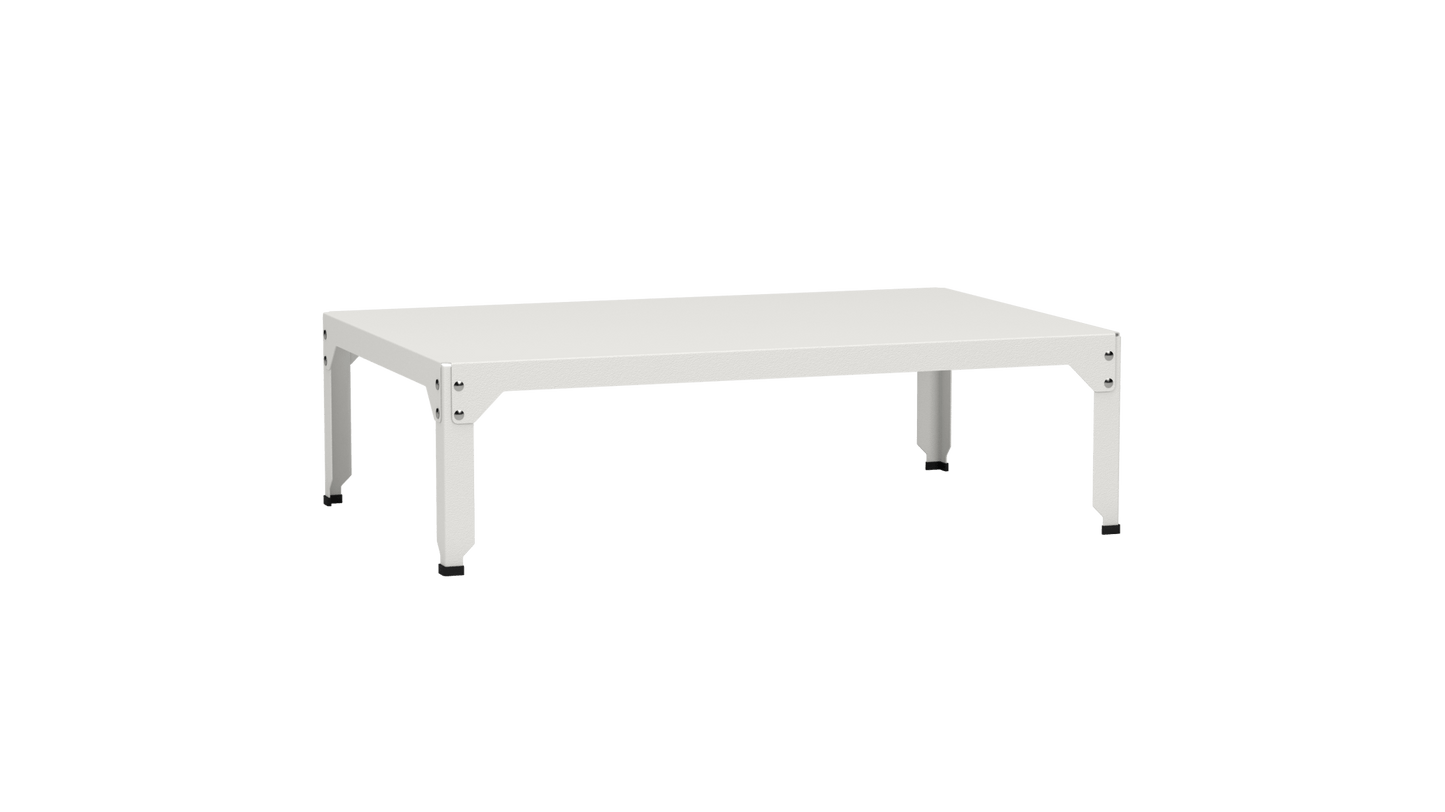 Table basse rectangulaire 121x79 cmDesign modulable en acier galvanisé Hegoa - MATIERE GRISE - La Maison MilanaiseTABLEBASSEHEGOA121VV1Blanc 00135cm