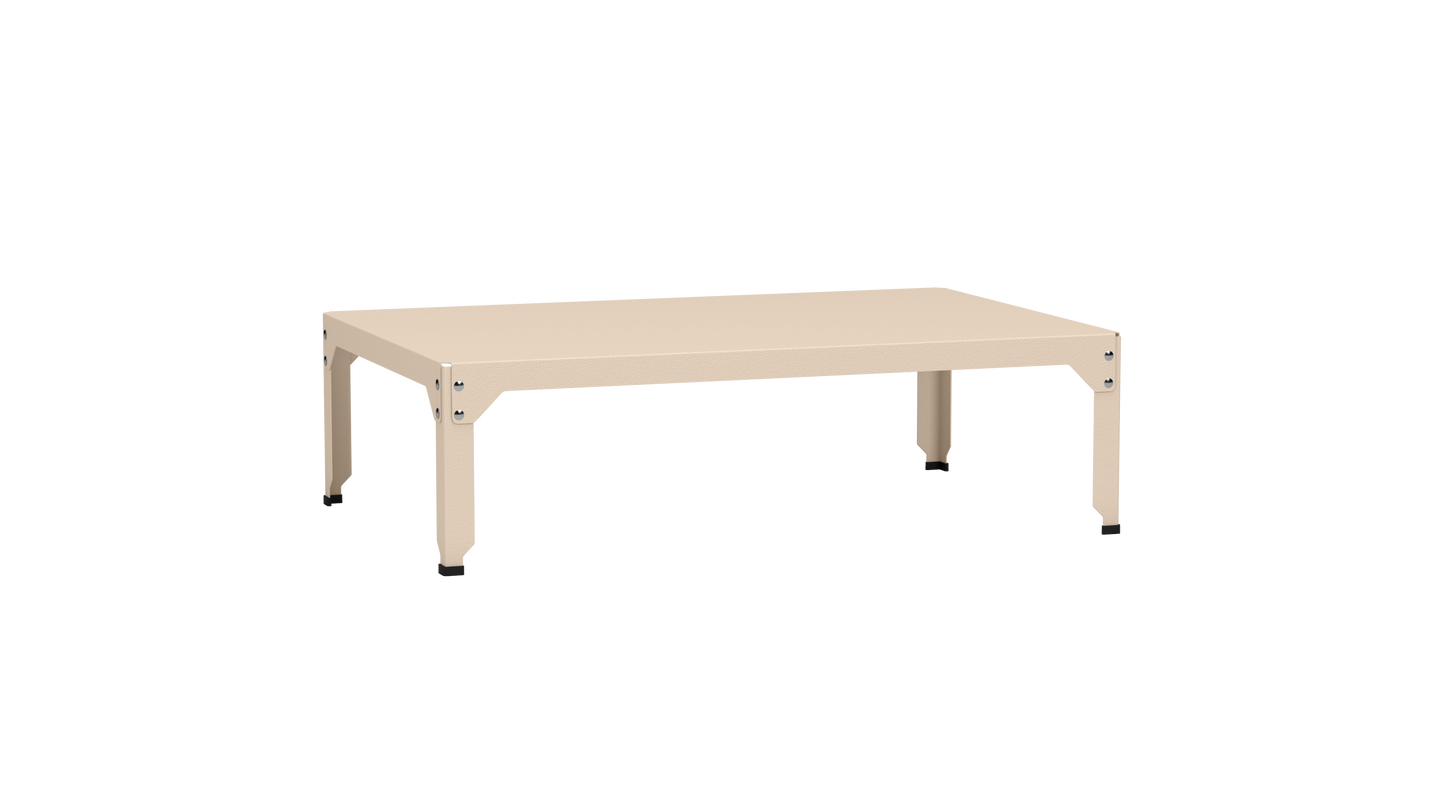 Table basse rectangulaire 121x79 cmDesign modulable en acier galvanisé Hegoa - MATIERE GRISE - La Maison MilanaiseTABLEBASSEHEGOA121AEggshell 16135cm