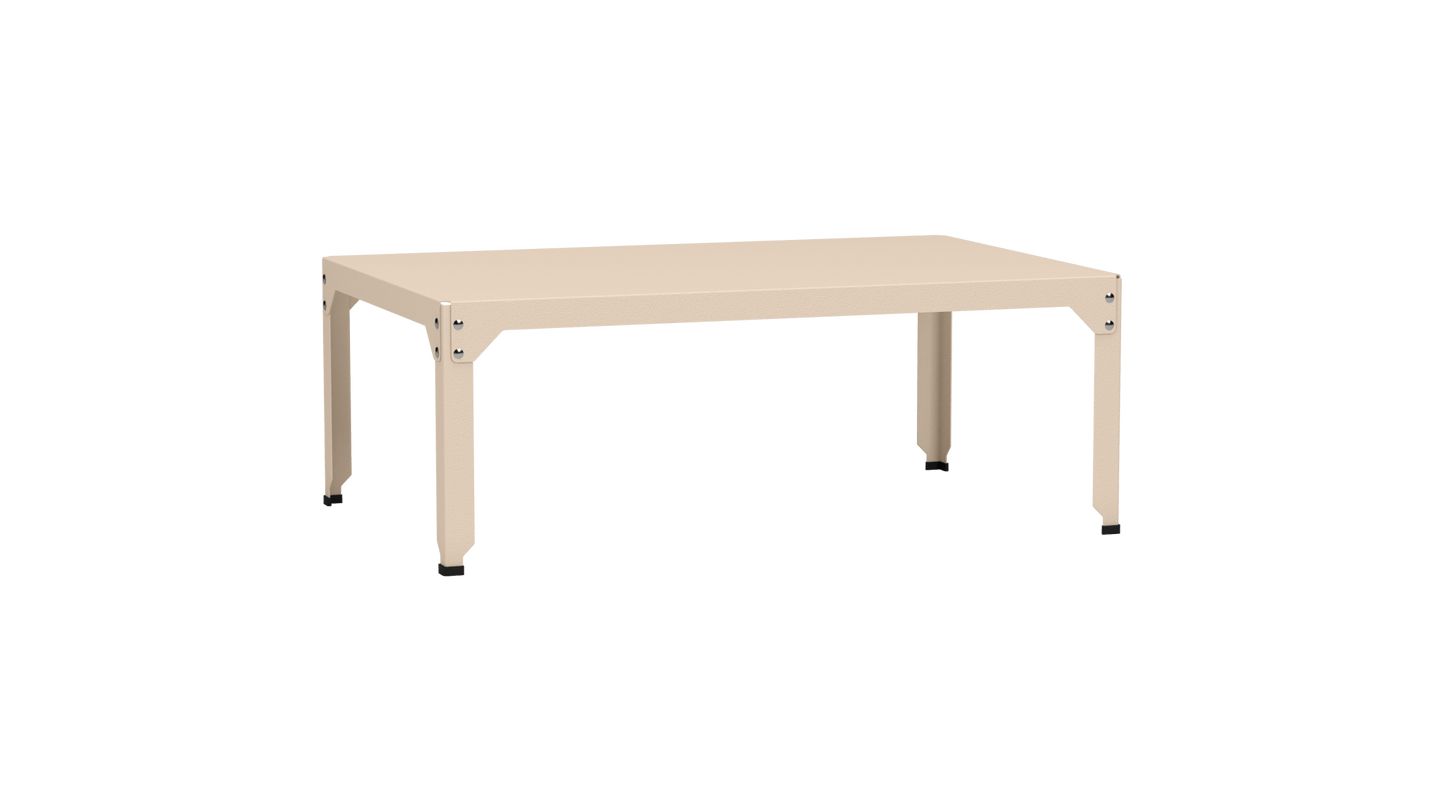 Table basse rectangulaire 121x79 cmDesign modulable en acier galvanisé Hegoa - MATIERE GRISE - La Maison MilanaiseTABLEBASSEHEGOA121ZEggshell 16145cm
