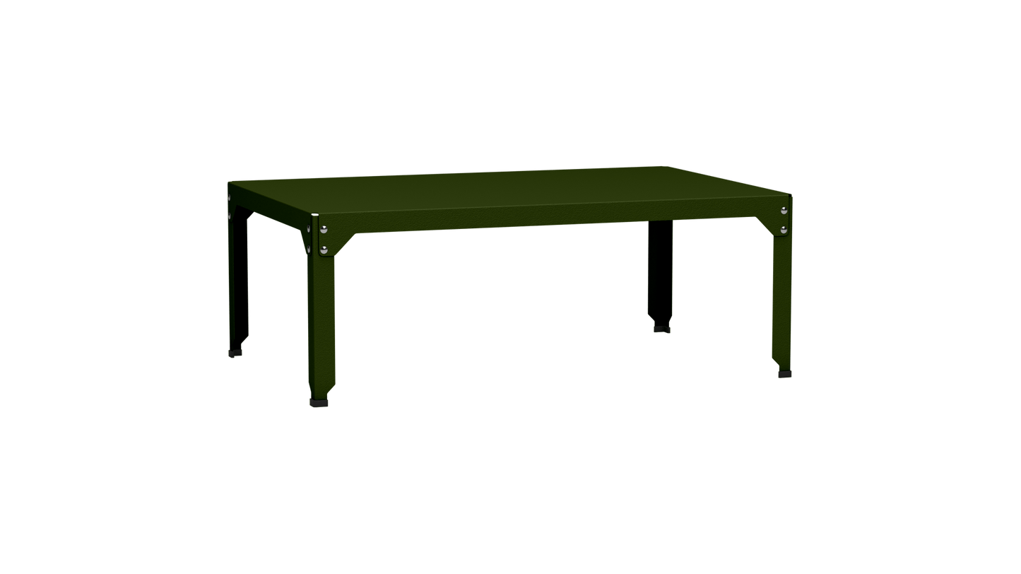 Table basse rectangulaire 121x79 cmDesign modulable en acier galvanisé Hegoa - MATIERE GRISE - La Maison MilanaiseTABLEBASSEHEGOA121RR1Kaki 12245cm