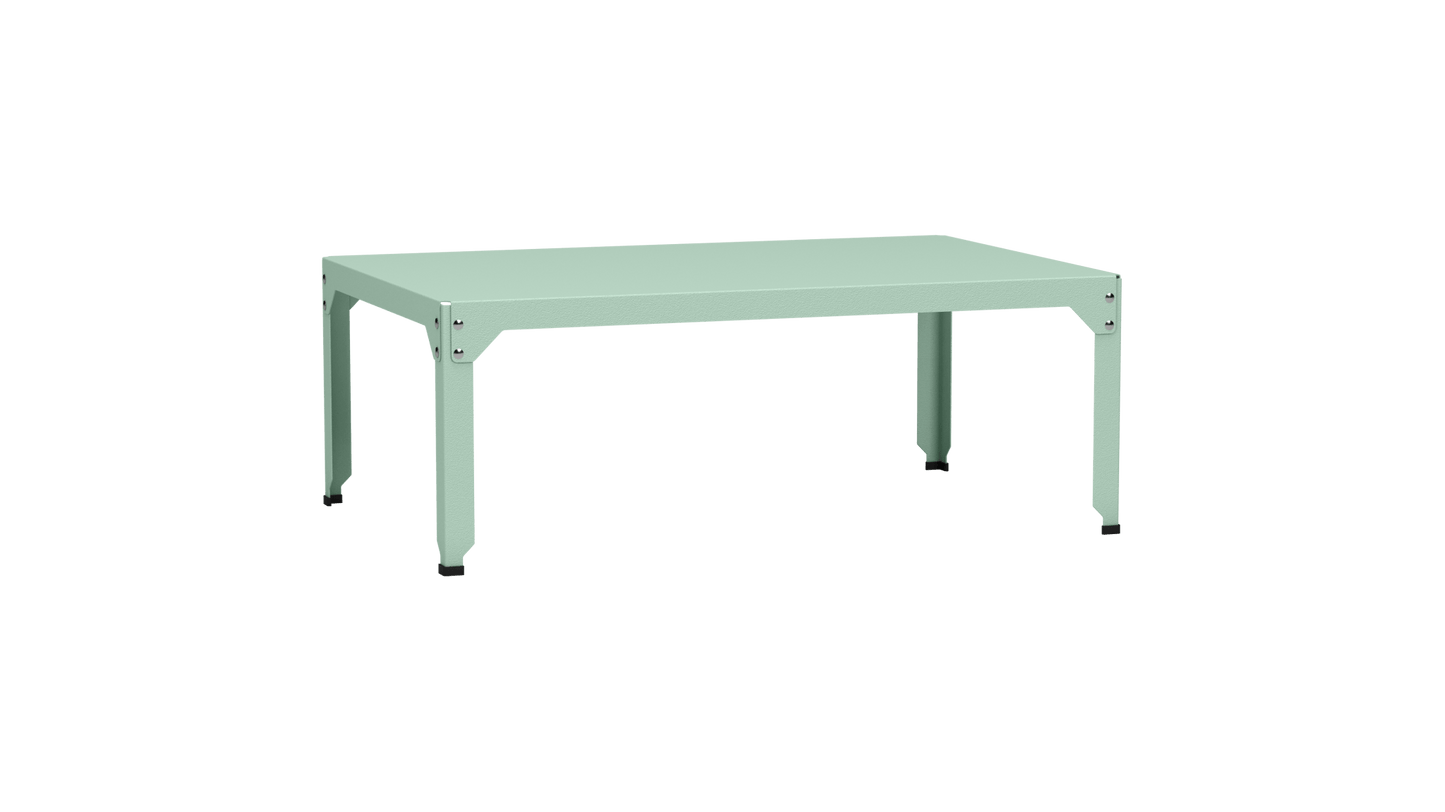 Table basse rectangulaire 121x79 cmDesign modulable en acier galvanisé Hegoa - MATIERE GRISE - La Maison MilanaiseTABLEBASSEHEGOA121NNVert d'eau 12045cm