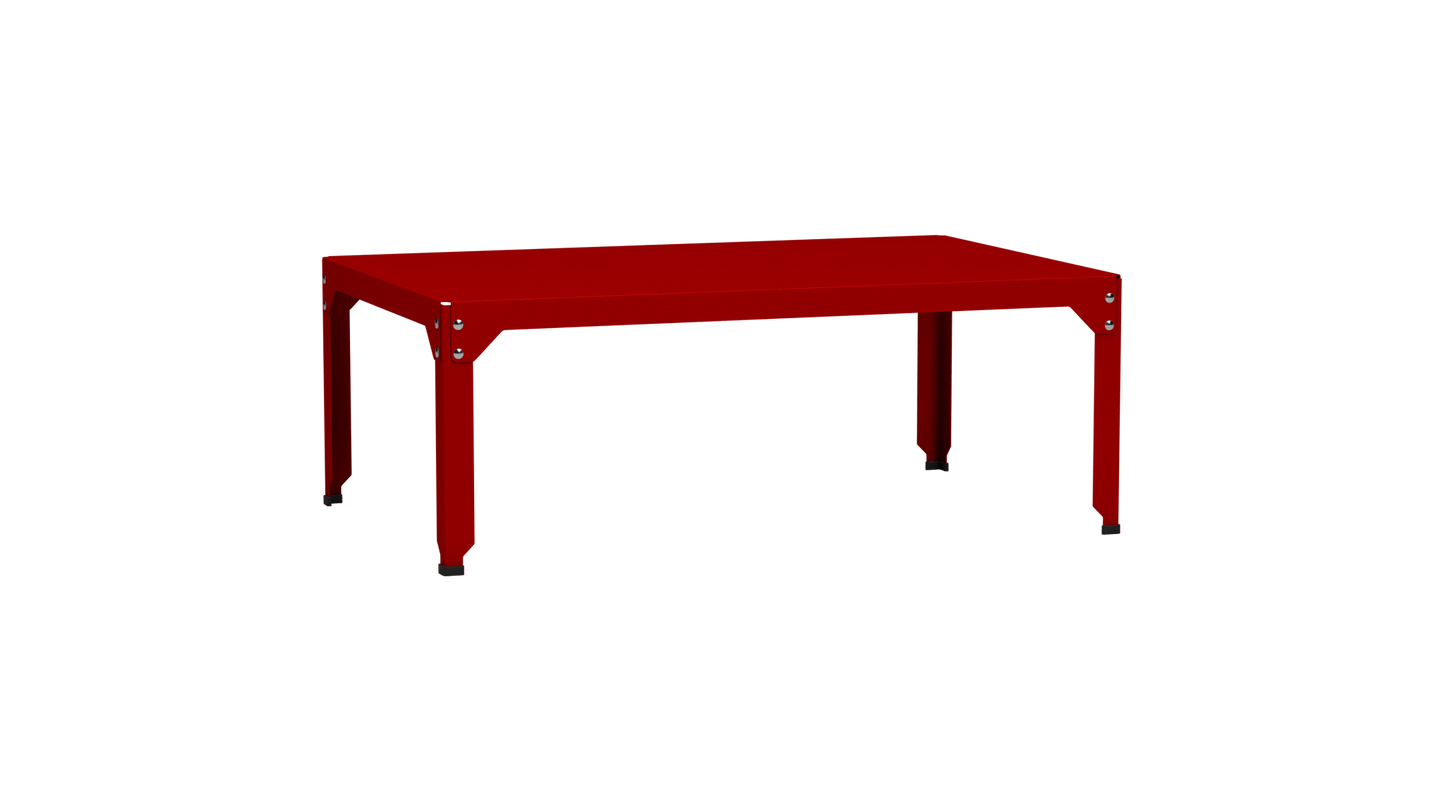 Table basse rectangulaire 121x79 cmDesign modulable en acier galvanisé Hegoa - MATIERE GRISE - La Maison MilanaiseTABLEBASSEHEGOA121RVermillon 01245cm