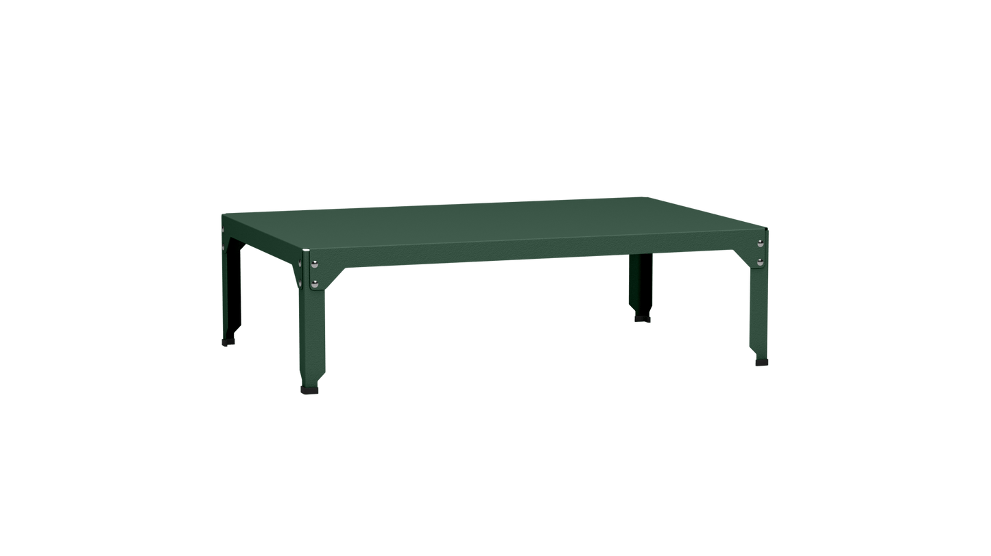 Table basse rectangulaire 121x79 cmDesign modulable en acier galvanisé Hegoa - MATIERE GRISE - La Maison MilanaiseTABLEBASSEHEGOA121JOlive 12135cm